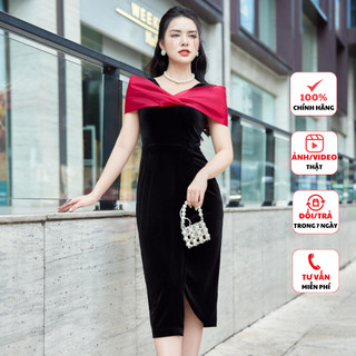 Đầm nhung cao cấp FIONA đầm dáng ôm thiết kế trẻ trung phù hợp đi làm đi chơi F413532