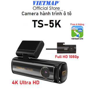 Camera hành trình Vietmap TS-5K Ghi hình trước & Sau, Cảnh báo giao thông - Tặng Vietmap Live Pro - Hàng chính hãng