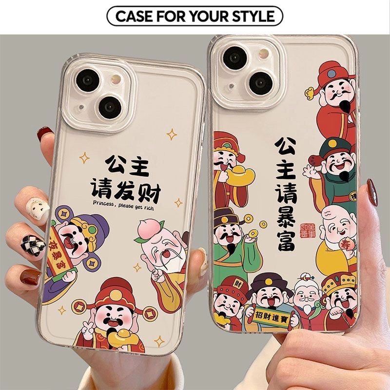 Ốp Lưng iPhone 17 Pro Max/16 Pro Max/15 Pro Max/14 Pro Max Dẻo Trong Space Thần Tài BST1