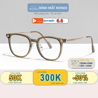 Gọng Kính Cận Tròn Nam Nữ MONIO TR9533 Chất Liệu Kim Loại Phụ Kiện Thời Trang