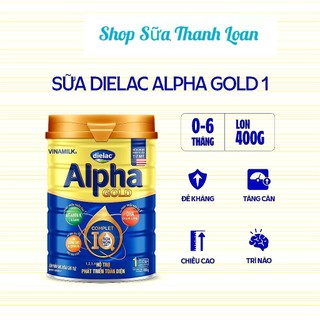 Sữa bột vinamilk dielac alpha gold 1 - hộp thiếc 400g.