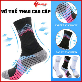Vớ Tất Bóng Rổ Thể Thao Chạy Bộ Chống Trơn Nam Nữ Cổ Ngắn Lửng Cao Đá Banh Cầu Lông Tennis Gym Giá Rẻ