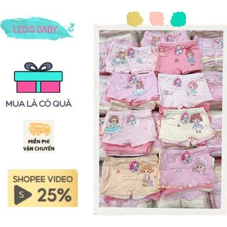 Combo 4 quần chip đùi chất cotton- quần chip bé gái 8- 30kg