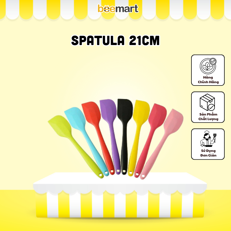 Spatula màu sắc 21cm - Cây trộn bột Silicon