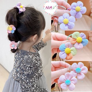 Set 2 cột tóc hoa vải cho bé gái xinh xắn dễ thương PK096