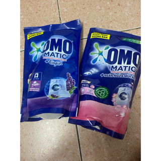 combo 5 gói nước giặt omo matic máy giặt cửa ngang ngăn ngừa mùi ẩm mốc , lưu hương hoa anh thảo 350- 412 ml