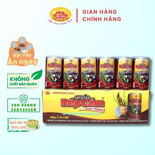 Cháo ăn liền nếp cẩm Minh Trung 1 thùng 24 lon - CHAONEPCAM 24