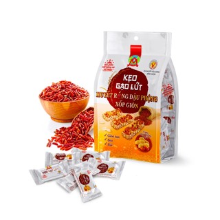 MỸ NGỌC _ 210g Kẹo GẠO LỨT HUYẾT RỒNG ĐẬU PHỘNG thượng hạng D210 - Crunchy Brown Rice Candy with Peanut 210g