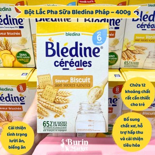 Bột lắc pha sữa Bledina Pháp 400g, bột lắc sữa Bledina ăn dặm cho bé từ 6 tháng tuổi- Burin Market