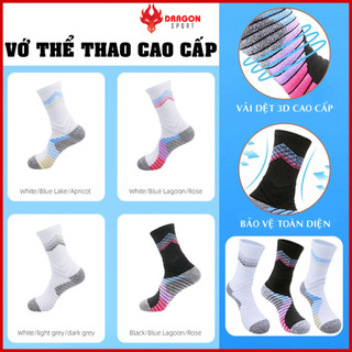 Vớ Bóng Rổ Thể Thao Tất Chạy Bộ Chống Trơn Nam Nữ Cổ Ngắn Lửng Cao Đá Banh Cầu Lông Tennis Gym Giá Rẻ