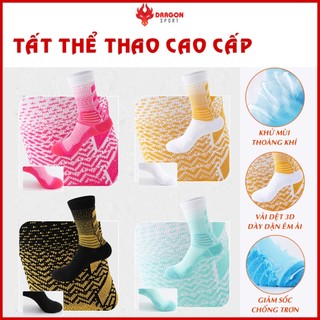 Tất Chạy Bộ Vớ Bóng Rổ Thể Thao Nam Nữ Chính Hãng Cao Cấp Đá Banh Bóng Chuyền Cầu Lông Tennis Đạp Xe Phụ Kiện Tập Gym
