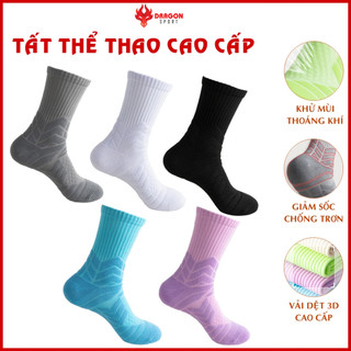Vớ Nam Nữ Chính Hãng Thể Thao Cổ Ngắn Cao Lửng Chống Trơn Tất Chạy Bộ Bóng Rổ Bóng Chuyền Đá Banh Tennis Gym