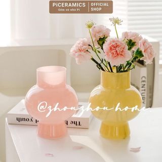 Lọ hoa thuỷ tinh, decor trang trí nhà cửa, nhiều màu sắc