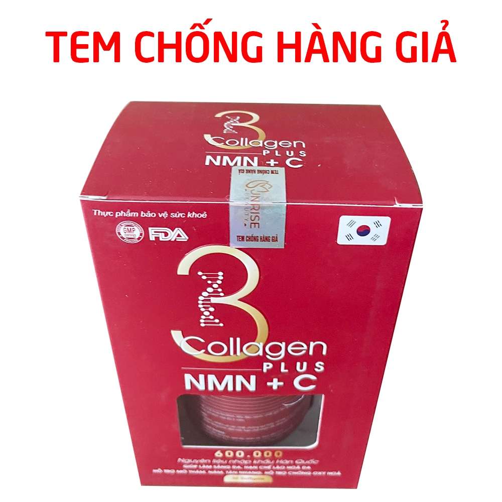 Viên uống đẹp da Collagen Plus NMN +C 600.000 giúp da căng bóng, sáng mịn - 30 viên