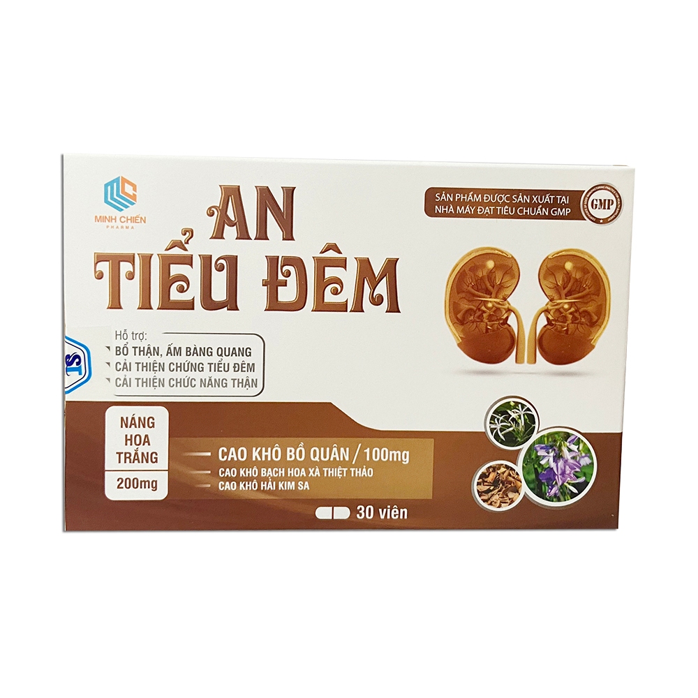An Tiểu Đêm (vỉ nâu) DƯỢC PHẨM 24H MC thảo dược giúp bổ thận, giảm tiểu đêm, tiểu đục, tiểu nhiều lần - 30 viên