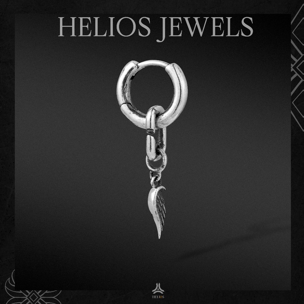 Khuyên Tai Bạc Nam, Nữ S925 HeliSilver Wing Helios Silver Original