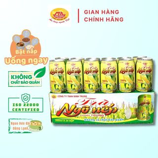 Trà ngô nếp minh trung 1 thùng 24 lon - trangonep 24