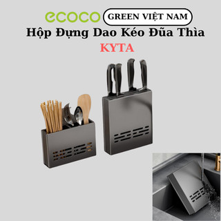 Kệ Đựng Đũa Thìa KYTA Cao Cấp - Hộp Đựng Dao Kéo Gắn Tường Kèm Ốc Vít, Keo Dán