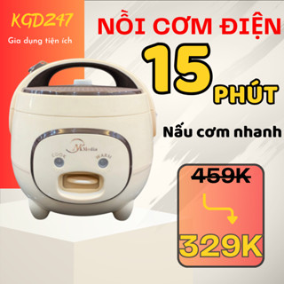 Nồi cơm điện NK MEDIA dung tích 1L đến 1,8L, nồi cơm điện phù hợp 2-4 người ăn, bảo hành 12 tháng