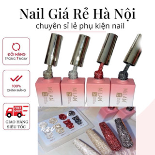 Set Sơn Gel Nhũ Flash 4 Màu Flash Milan Vàng Bạc Đỏ Đen Lẻ Chai