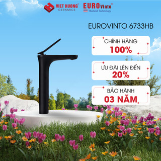 Vòi lavabo nóng lạnh Eurovinto 6733 đồng thau nguyên khối - Vòi bồn rửa mặt đồng H59 chính hãng