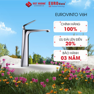 Vòi lavabo nóng lạnh Eurovinto V6 đồng thau nguyên khối - Vòi bồn rửa mặt đồng H59 chính hãng