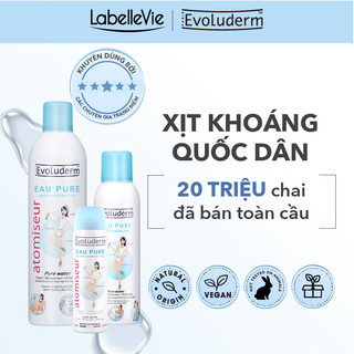 Nước Xịt khoáng Evoluderm Atomiseur Eau Pure dưỡng ẩm, làm dịu da 50ml, 150ml, 400ml