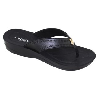 DÉP QUAI KẸP XỎ NGÓN NỮ BITA'S THỜI TRANG DAN.116 (ĐEN + KEM + NÂU) - BITAS