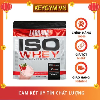 Labrada iso whey , 25g whey protein isolate, hỗ trợ tăng cơ,giảm mỡ, không lactose