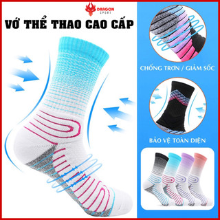 Tất Thể Thao Vớ Chạy Bộ Bóng Rổ Chống Trơn Nam Nữ Cổ Ngắn Lửng Cao Đá Banh Cầu Lông Tennis Giá Rẻ