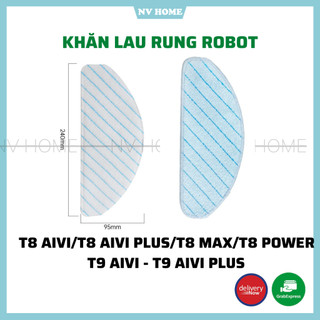 Phụ kiện dành cho robot hút bụi lau nhà T8 T9 khăn lau 1 lần, khăn lau rung