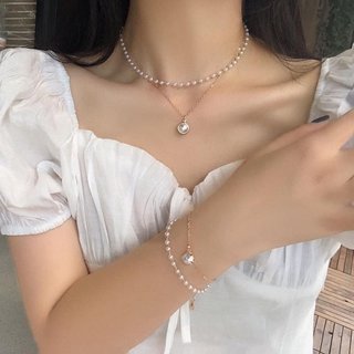 V5 vòng cổ 2 sợi ngọc bé