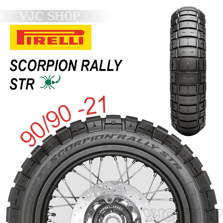 Vỏ Xe Pirelli 90/90-21 Scorpion Rally Str 54V M+S TL - Vỏ Lốp Xe Mô Tô Radial Không Ruột Chất Lượng 