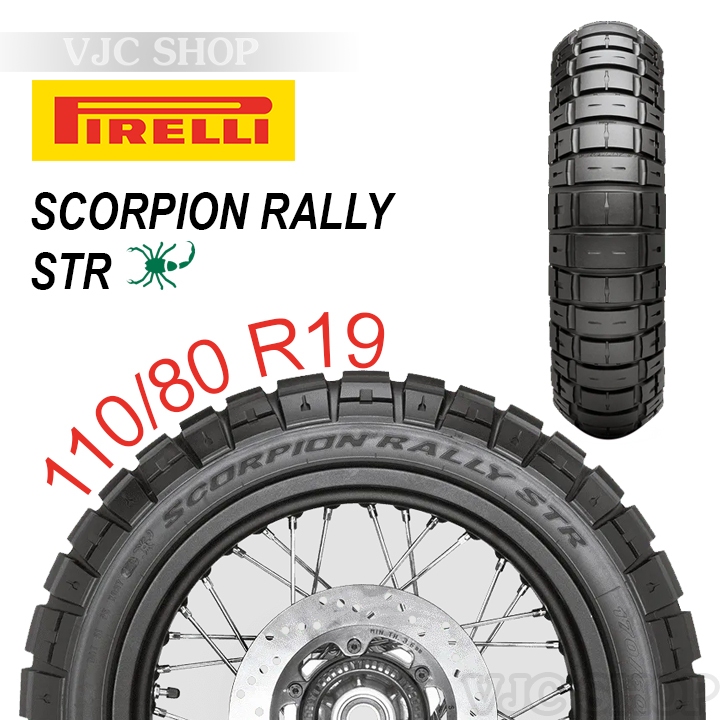 Vỏ Xe Pirelli 110/80R19 Scorpion Rally Str 59V M+S TL - Vỏ Lốp Xe Mô Tô Radial Không Ruột Chất Lượng