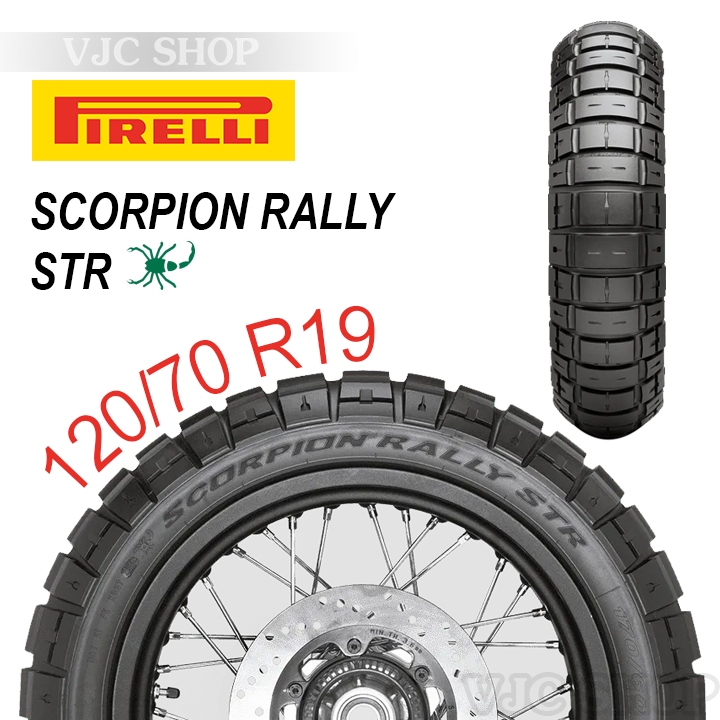 Vỏ Xe Pirelli 120/70R19 Scorpion Rally Str 60V M+S TL - Vỏ Lốp Xe Mô Tô Radial Không Ruột Chất Lượng