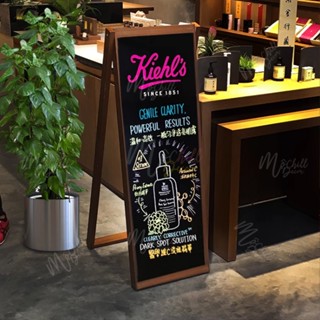 Bảng menu đen viết bút dạ quang khung gỗ cao cao cấp dành cho các cửa hàng cafe,trà sữa,trà chanh,đồ ăn nhanh