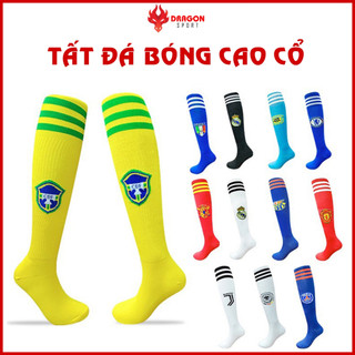 Tất Đá Bóng CLB Vớ Đá Banh Cổ Cao Co Giãn Chống Trơn Trượt Cho Trẻ Em & Người Lớn