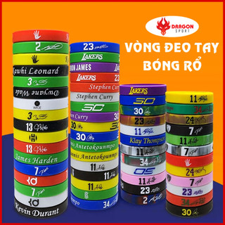 Vòng Tay Nam Nữ Thể Thao Phong Cách Bóng Rổ Vòng Đeo Tay Cao Su Phản Quang Phát Sáng