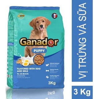 3kg hạt thức ăn ganador dành cho chó con vị trứng sữa