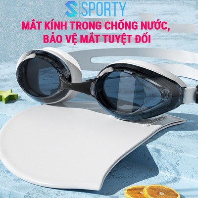 Kính bơi nam nữ SPORTY 613 mắt trong chống nước, hạn chế sương mờ, bảo vệ mắt tuyệt đối