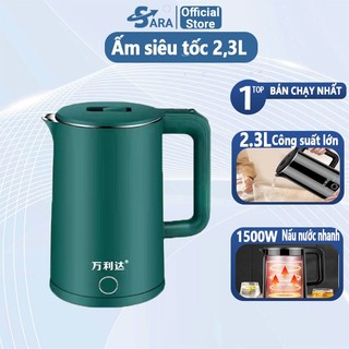 Ấm Siêu Tốc WANLIDA Công suất 1500W Dung Tích 2.3L ấm đ un siêu tốc sôi nhanh trong 8 phút Bảo Hành 12 Tháng