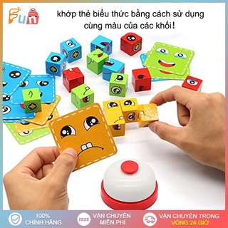 Đồ chơi rubik thay đổi cảm xúc khuôn mặt bộ ghép hình gỗ phát triển trí tuệ phản xạ thông minh
