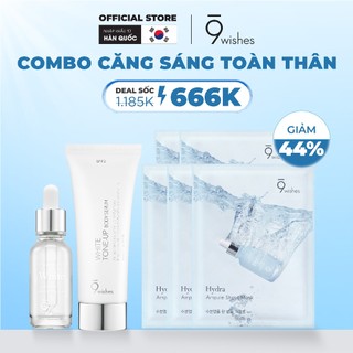  Combo 1 tinh chất White 25ml +1 Tinh chất Tone-up Body 150ml + 5 Mặt nạ giấy Hydra 25ml