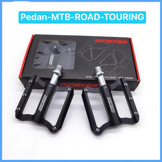 Bàn đạp Pedan Gineyea/ Pedal xe đạp thể thao Road/MTB 2 bạc đạn hợp kim nhôm cao cấp,gai chống trượt tốt,siêu trớn