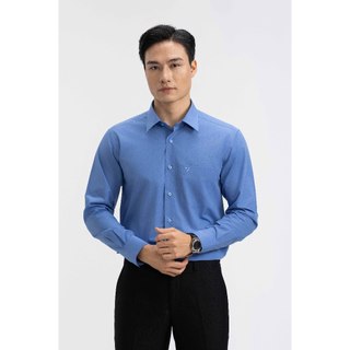 Áo sơ mi dài tay màu vải tc regular fit 325 vĩnh tiến - vm5-g508