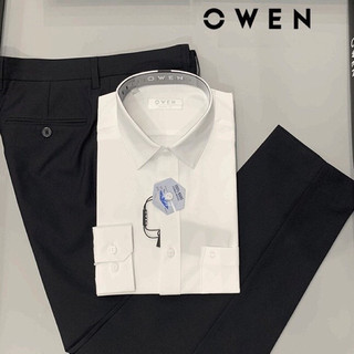 SƠ MI OWEN DÀI TAY CÔNG SỞ VẢI NANO CAO CẤP TRƠN MÀU DÁNG REGULAR FIT TÀ LƯỢN CÓ TÚI NGỰC