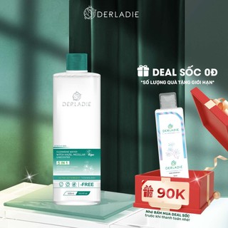 Tẩy Trang Thuần Chay Sạch Dịu Êm Cho Da Dầu Mụn Derladie Cleansing Water Witch Hazel Micellar Unsented 500ML