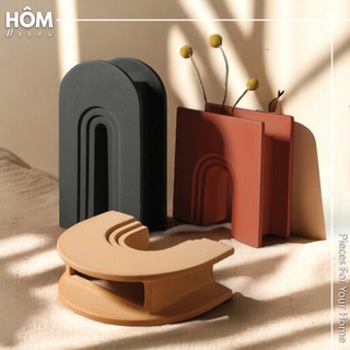 Bình hoa Morandi Gốm, bình trang trí phong cách bắc âu | 3 size tùy chọn | 3 màu tùy chọn | HÔM Decor