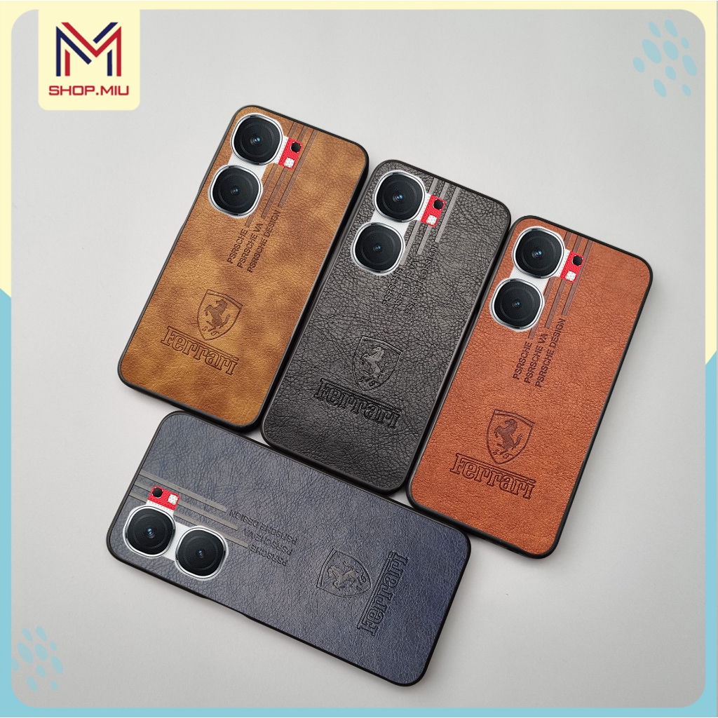 Ốp lưng da Ferari Vivo iqoo Neo 9 , iqoo Neo 9 pro , iqoo Neo 9s pro , iqoo Neo 3 , iqoo Neo Z1x hoạ tiết ngựa dập chìm