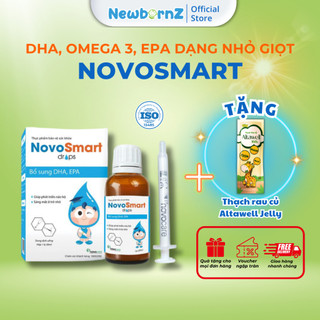 Omega 3, DHA, EPA dạng nhỏ giọt cho bé NovoSmart Drops - giúp sáng mắt, thông minh Novocare